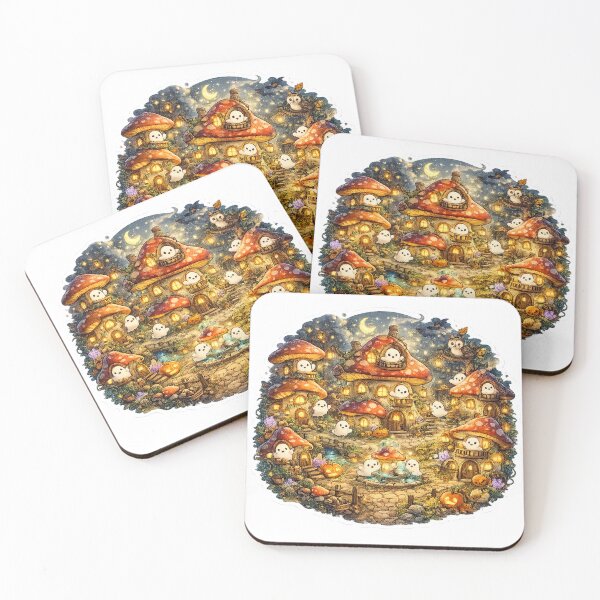 Item preview, Haunted Mushroom Village – Cute Kawaii Halloween designed and sold by RDcollections.