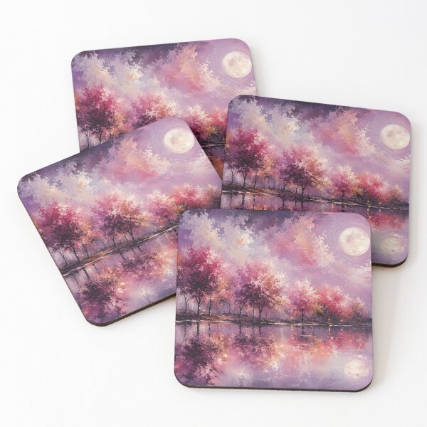 Item preview, Midnight Enchantment | Purple Moonlit Landscape Fine Art designed and sold by Joey Santiago.