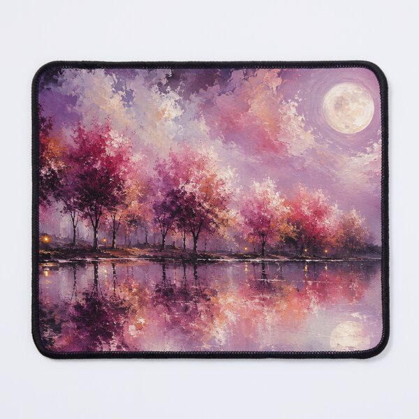 Item preview, Midnight Enchantment | Purple Moonlit Landscape Fine Art designed and sold by Joey Santiago.