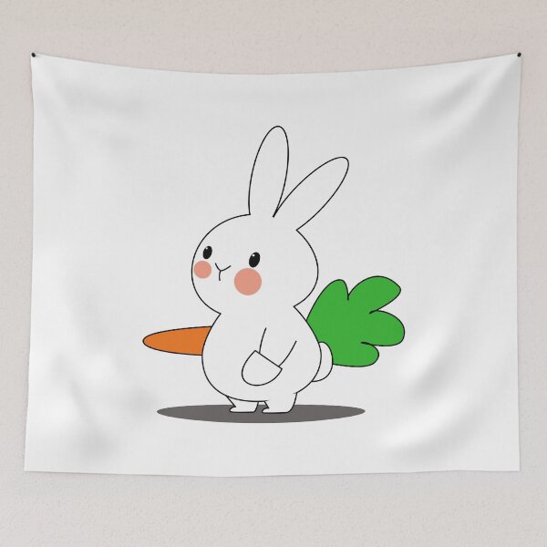 Item preview, Carrot Surfer - Cool little rabbit and its carrot designed and sold by tentihandmade.