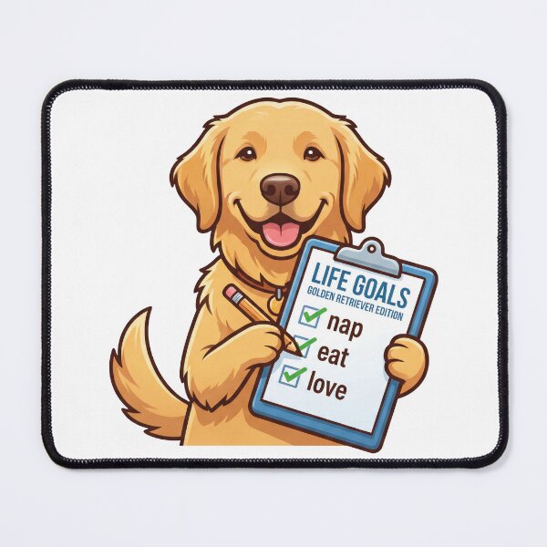 Item preview, Golden Retriever Life Goals designed and sold by zoughlal.