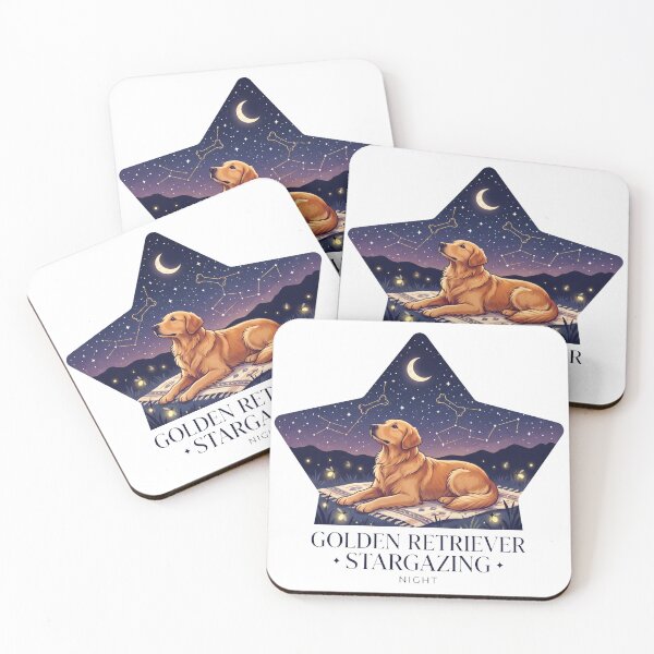 Item preview, Golden Retriever Stargazing Night designed and sold by zoughlal.