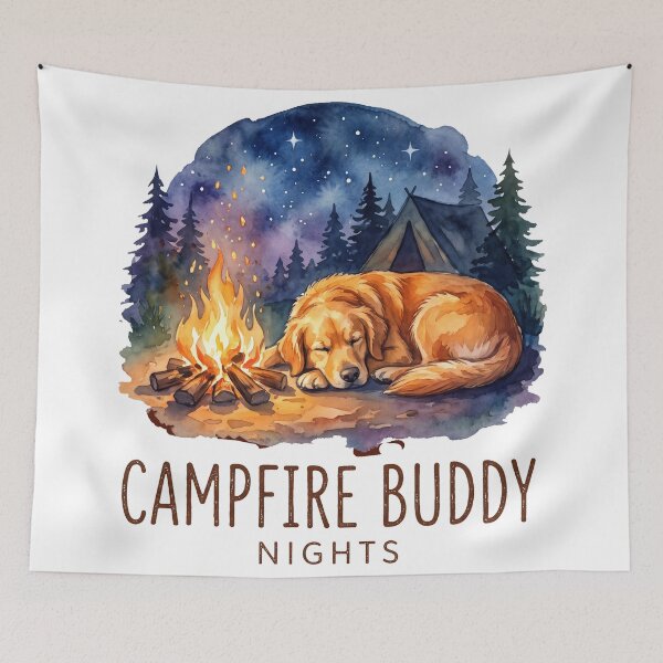 Item preview, Golden Campfire Buddy Nights designed and sold by zoughlal.