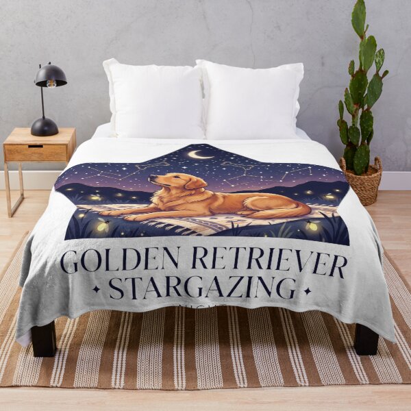 Item preview, Golden Retriever Stargazing Night designed and sold by zoughlal.