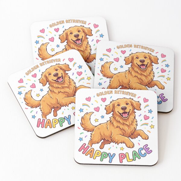 Item preview, Golden Retriever Happy Place designed and sold by zoughlal.