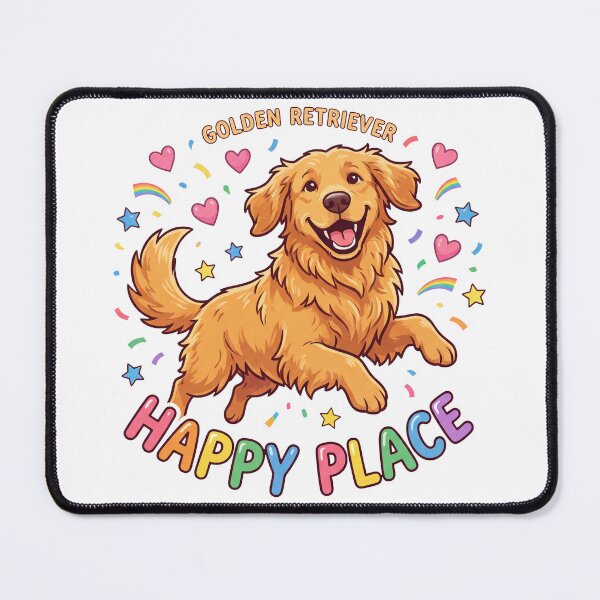 Item preview, Golden Retriever Happy Place designed and sold by zoughlal.