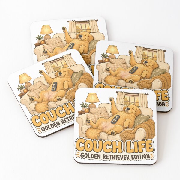 Item preview, Golden Retriever Couch Life designed and sold by zoughlal.