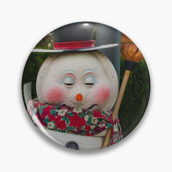 Item preview, Whimsical Snowman Sculpture Christmas Decoration Made From Painted Tires With Broom And Scarf designed and sold by Nmallia.