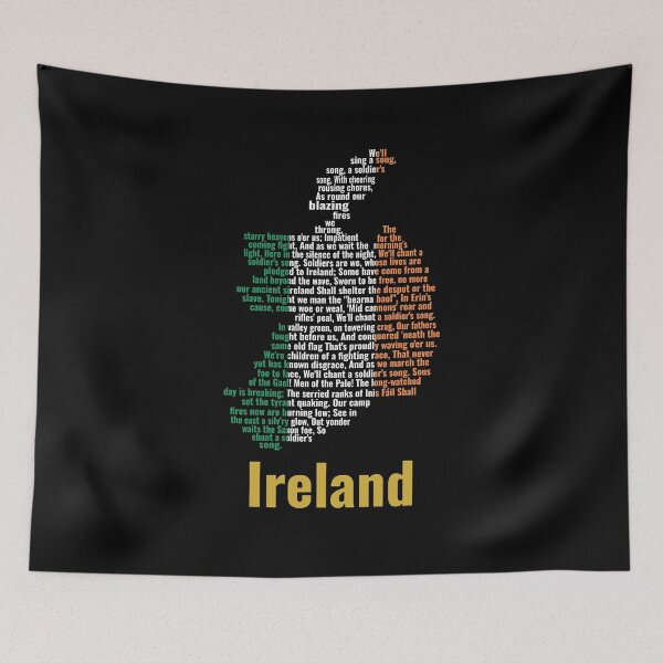 Item preview, Ireland Map Typographic Anthem Art - Amhrán na bhFiann designed and sold by JR78.