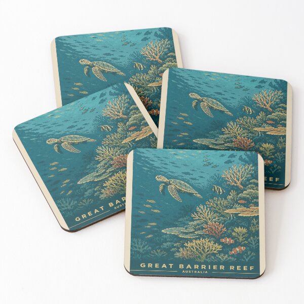 Item preview, Great Barrier Reef Australia vintage poster designed and sold by sami123456.