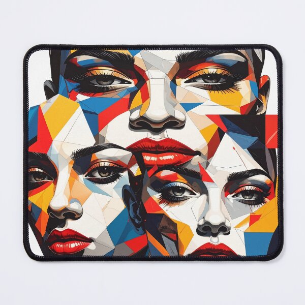 Item preview, Cubist beauty, abstract portrait, face recognition designed and sold by LiskoDesign.