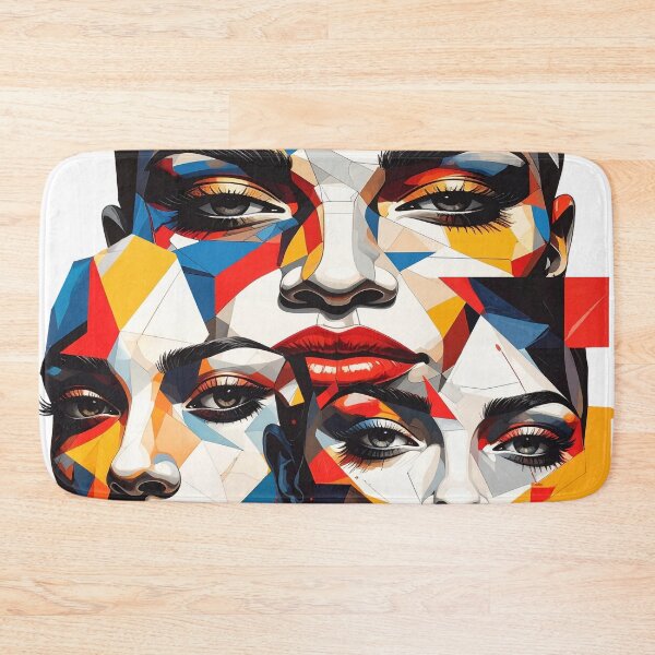 Item preview, Cubist beauty, abstract portrait, face recognition designed and sold by LiskoDesign.