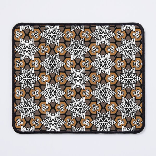 Item preview, Intricate Floral Tessellation Pattern in Brown and White designed and sold by Sasitee.