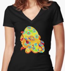 Blue-Ringed Octopus Women's Fitted V-Neck T-Shirt