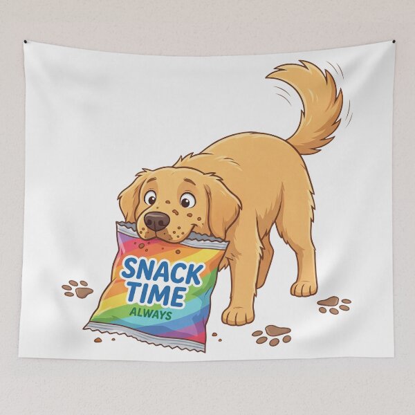 Item preview, Golden Retriever Snack Time designed and sold by zoughlal.