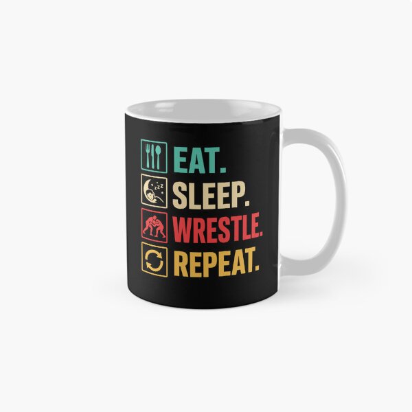 Item preview, Eat Sleep Wrestle Repeat Funny Wrestler Life Cycle Wrestling designed and sold by tmerchtrends.
