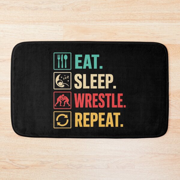 Item preview, Eat Sleep Wrestle Repeat Funny Wrestler Life Cycle Wrestling designed and sold by tmerchtrends.
