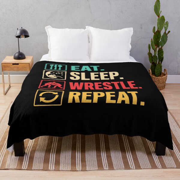 Item preview, Eat Sleep Wrestle Repeat Funny Wrestler Life Cycle Wrestling designed and sold by tmerchtrends.
