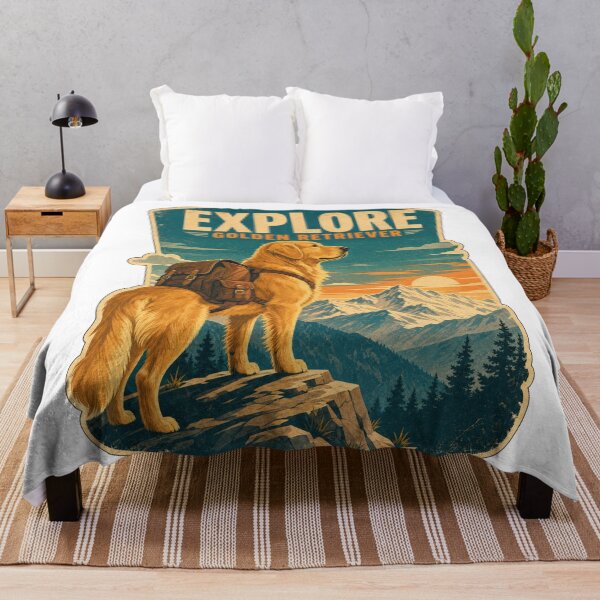 Item preview, Vintage Travel Golden Retriever designed and sold by zoughlal.