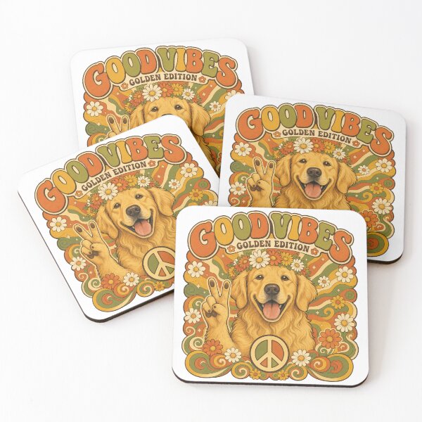 Item preview, Golden Retriever Good Vibes designed and sold by zoughlal.