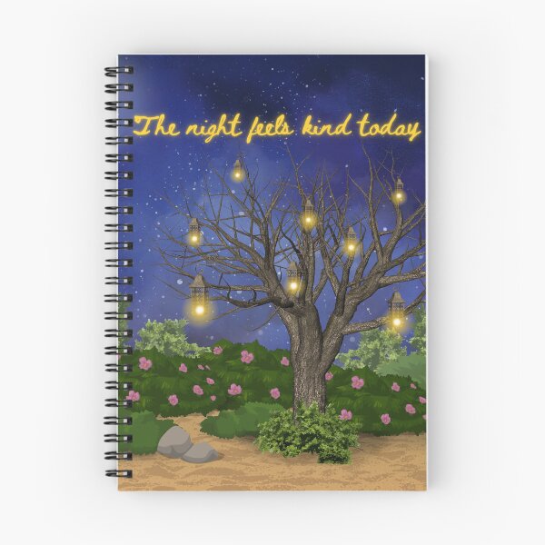 Item preview, The Night Feels Kind Today – Cozy Lantern Tree Night Aesthetic designed and sold by BlueTideGallery.