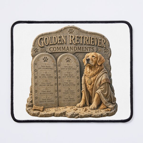 Item preview, Golden Retriever Commandments designed and sold by zoughlal.