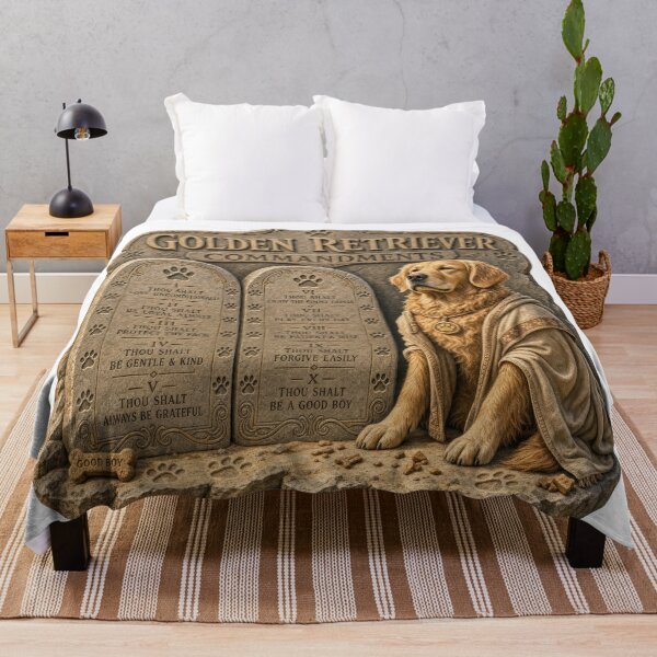 Item preview, Golden Retriever Commandments designed and sold by zoughlal.