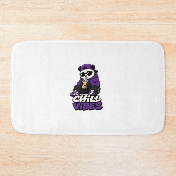 Item preview, Cute Panda Drinking Bubble Tea - CHILL VIBES Streetwear Cartoon Graphic designed and sold by Aesthicer.