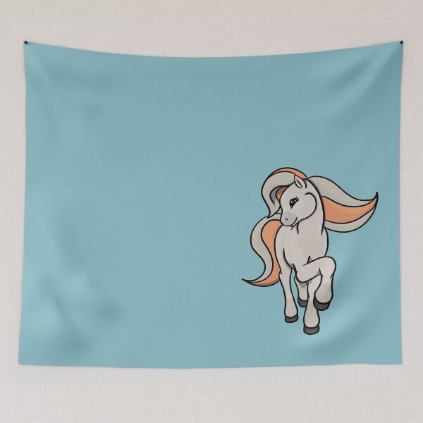 Item preview, White Grey Pony designed and sold by Old Water Cryptid .