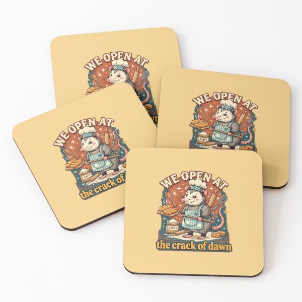 Item preview, We open at the crack of dawn - Opossum as a baker designed and sold by ParadoxParadox.