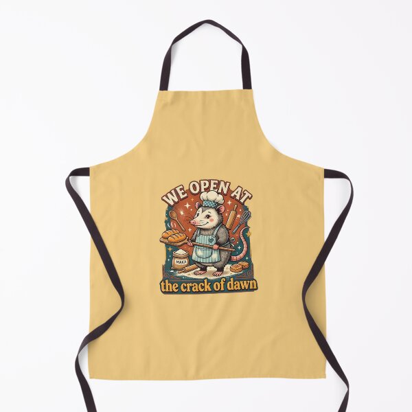 Item preview, We open at the crack of dawn - Opossum as a baker designed and sold by ParadoxParadox.