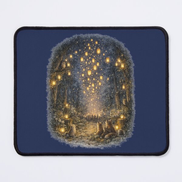 Item preview, Paper Lantern Festival Illustration – Magical Forest Night Sky Design designed and sold by MagicMakerPh.