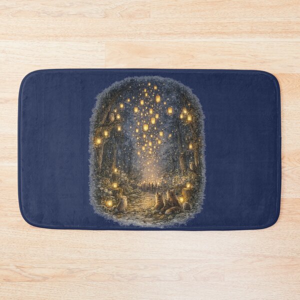 Item preview, Paper Lantern Festival Illustration – Magical Forest Night Sky Design designed and sold by MagicMakerPh.
