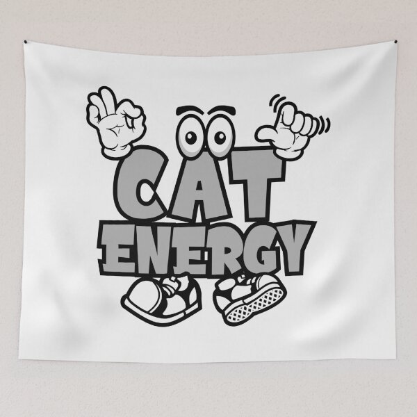 Item preview, CAT ENERGY  - PETS Graffitti Character Bold Retro designed and sold by NFTWords.