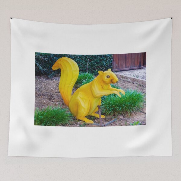 Item preview, Yellow Squirrel Sculpture in Garden: Decorative Outdoor Statue and Playful Yard Art designed and sold by Nmallia.