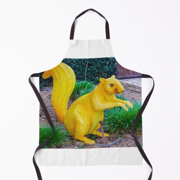 Item preview, Yellow Squirrel Sculpture in Garden: Decorative Outdoor Statue and Playful Yard Art designed and sold by Nmallia.