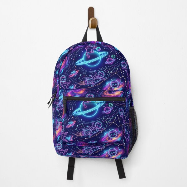 Item preview, Neon Cosmic Cats Space Patterns designed and sold by Thai Vibe Studio.