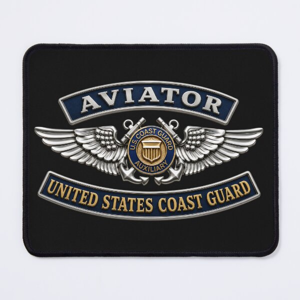 Item preview, USCG - Aviator Badge - Auxiliary w txt - 3D - Enhanced designed and sold by Military Insignia Products.