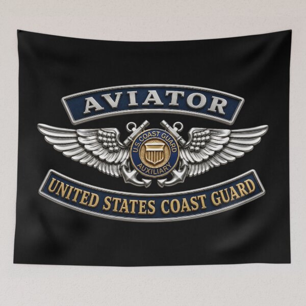 Item preview, USCG - Aviator Badge - Auxiliary w txt - 3D - Enhanced designed and sold by Military Insignia Products.