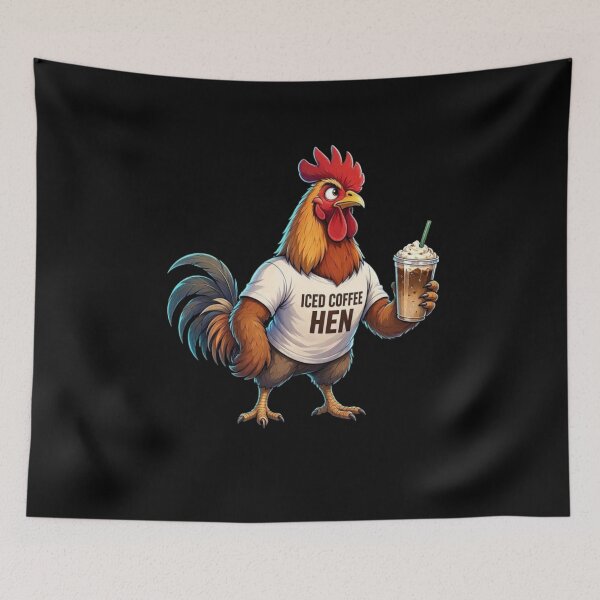 Item preview, Iced Coffee Hen  designed and sold by TheEndDesign.