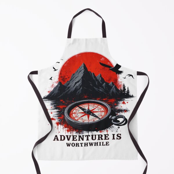 Item preview, Adventure Is Worthwhile – Trash Polka Mountain & Compass Design designed and sold by GabeMountainArt.