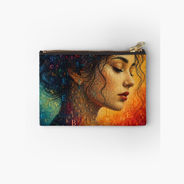 Item preview, Letters of the Soul | Typographic Portrait of a Woman | Abstract Fine Art designed and sold by sonsunarts.