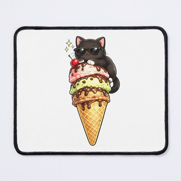 Item preview, Ice Cream Cone Cat designed and sold by StyleBloomes.