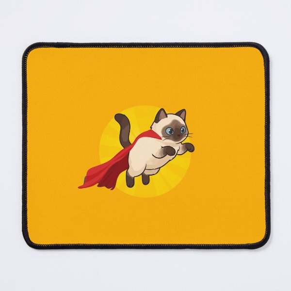 Item preview, Super Cat - cartoon vintage retro cat flying with a red cape designed and sold by InanimateArt.