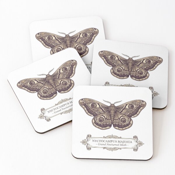 Item preview, Vintage Moth Specimen Chart - Dark Academia Goblincore Field Guide designed and sold by FightStamp.