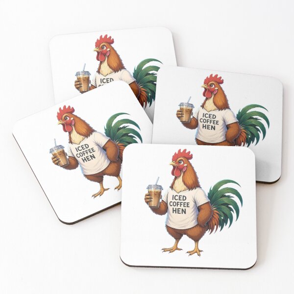 Item preview, Iced Coffee Hen  designed and sold by TheEndDesign.