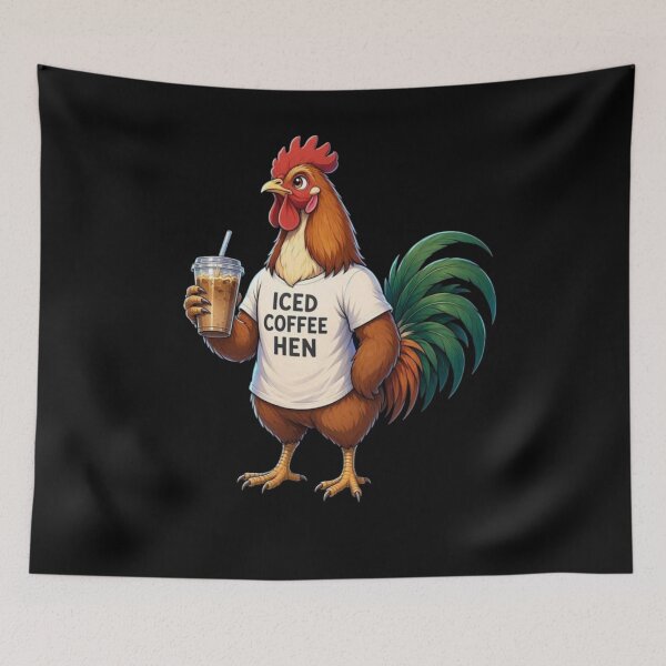 Item preview, Iced Coffee Hen  designed and sold by TheEndDesign.