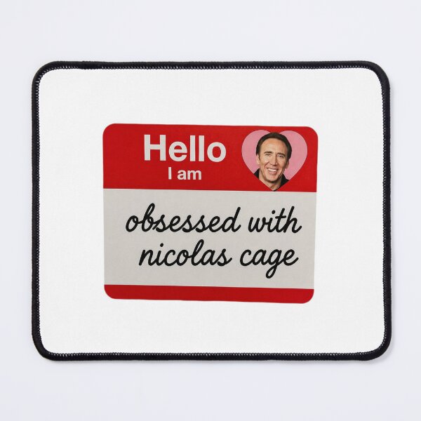 Item preview, Nicolas cage love obsess obsessed boyfriend birthday funny prank meme gift weird designed and sold by CheeseBlueprint.