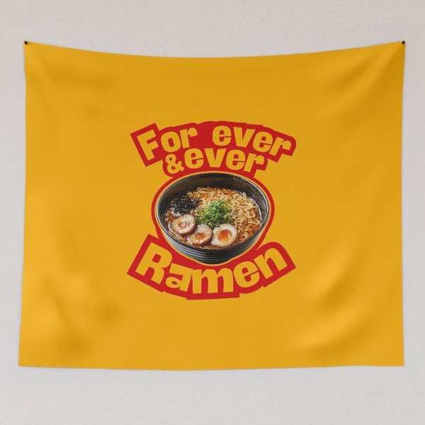 Item preview, For Ever & Ever, Ramen cartoon text mixed media funny aesthetic designed and sold by InanimateArt.