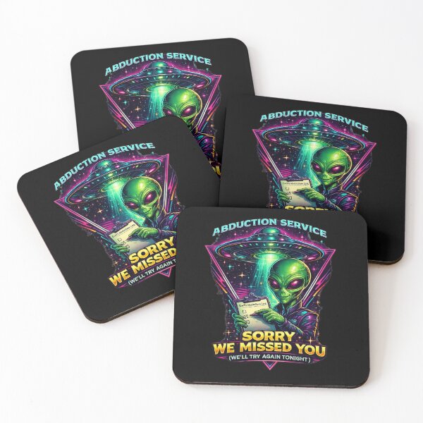 Item preview, Abduction Service – Sorry We Missed You (We'll Try Again Tonight) | Funny Alien UFO Sci-Fi T-Shirt designed and sold by EverclearDesign.